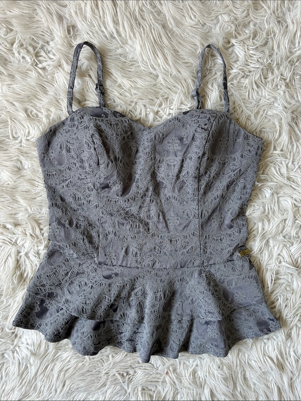 Whimsygoth Gray Lace Guess Cami - Picture 4 of 7